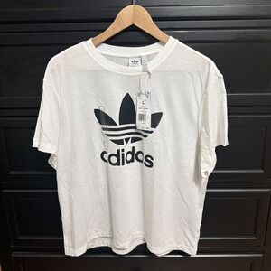 adidas women‎ Adicolor Trefoil Boxy Tee L $35 MSRP